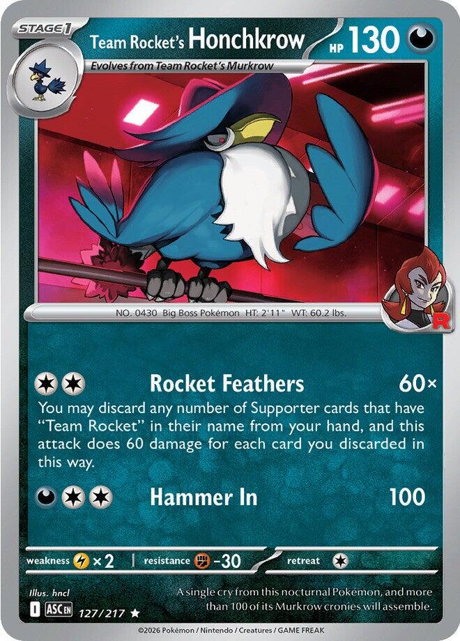 Ascended Heroes Team Rocket's Honchkrow [Energy] Pokémon card